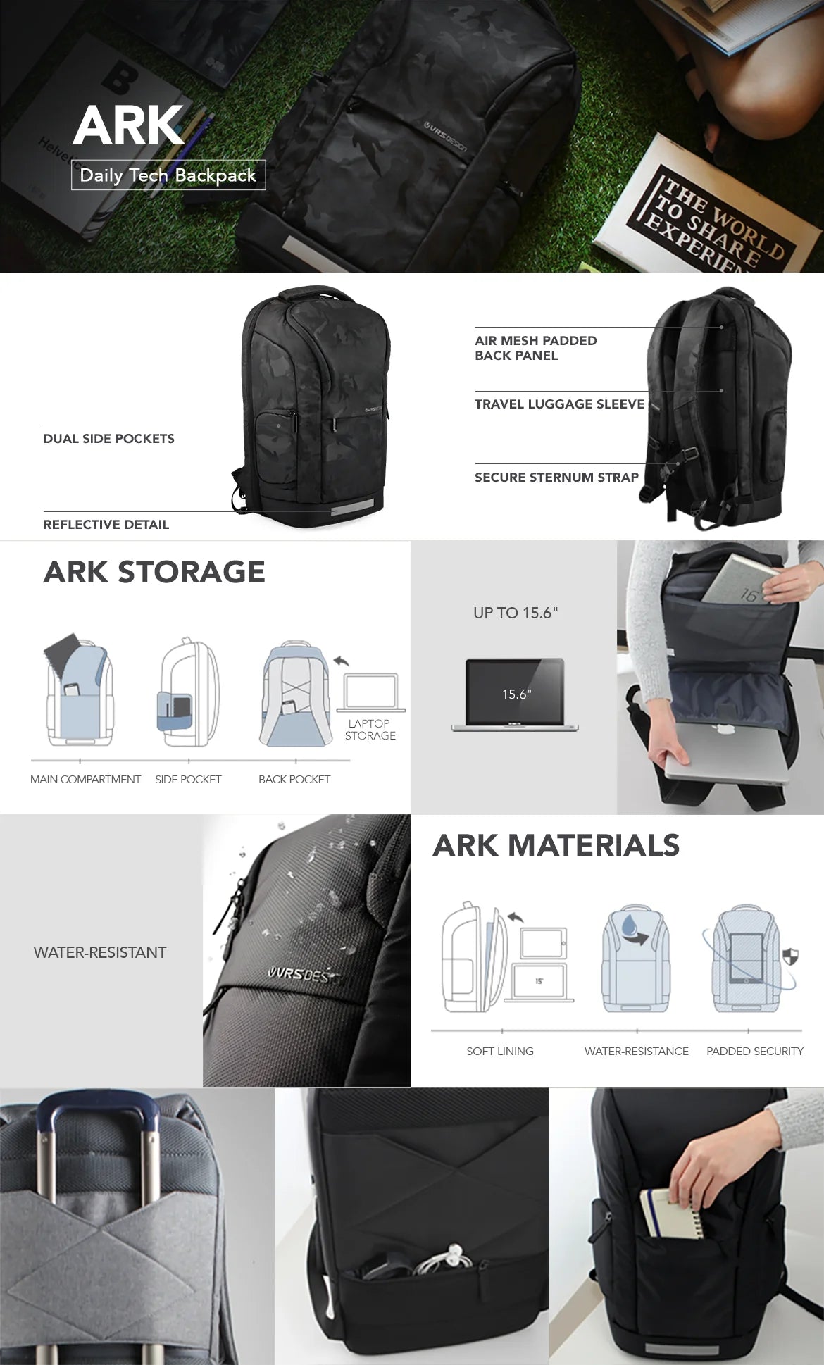 ARKET Ash Webbing and Mesh-Trimmed Crinkled-Shell Backpack for Men