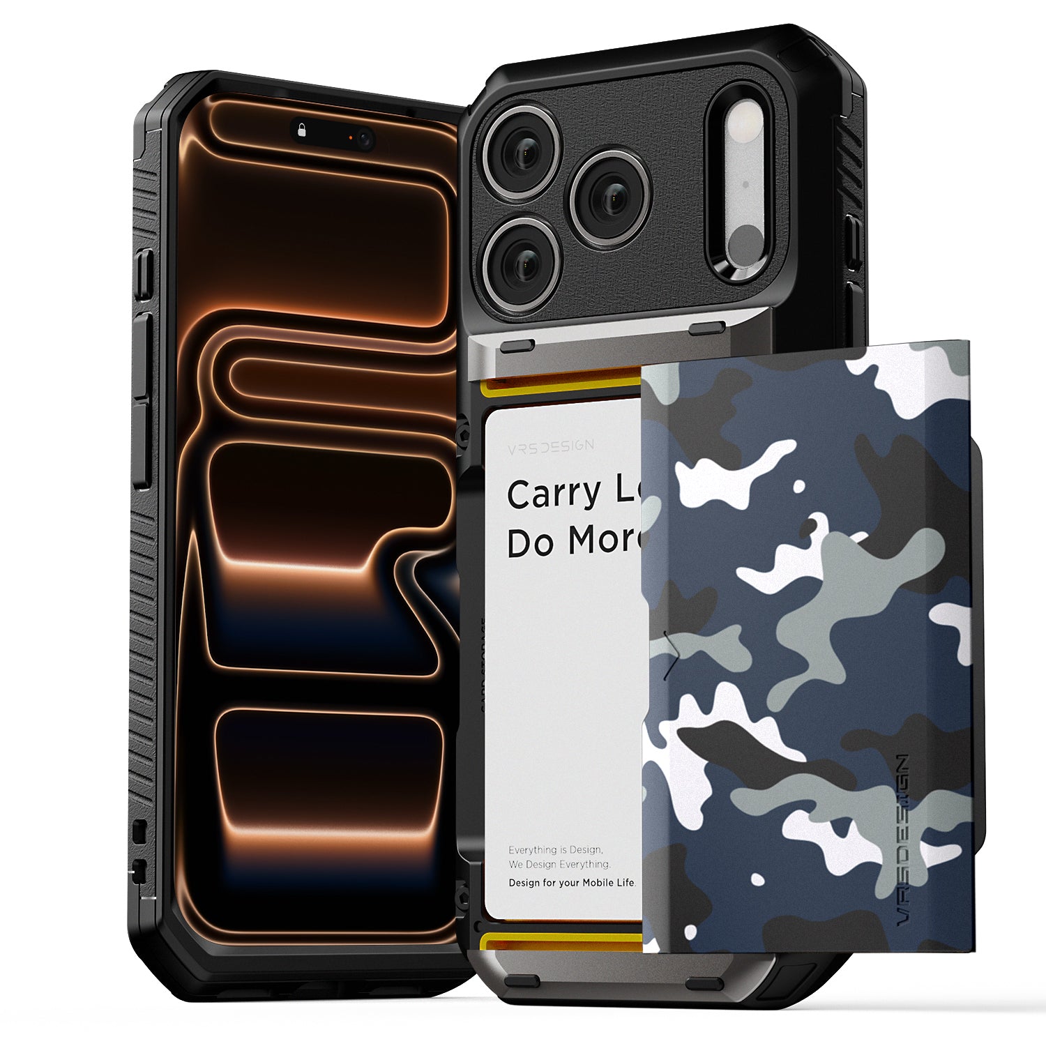 Apple iPhone 17 Pro Max Luxury Mobile phone cover card holder hinge protector built-in screen shield slim rugged daily carry durable case in USA Flag design by VRS DESIGN in FREEDOM edition
