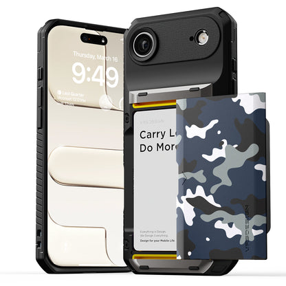 Apple iPhone 17 Pro Max Luxury Mobile phone cover card holder hinge protector built-in screen shield slim rugged daily carry durable case in USA Flag design by VRS DESIGN in FREEDOM edition