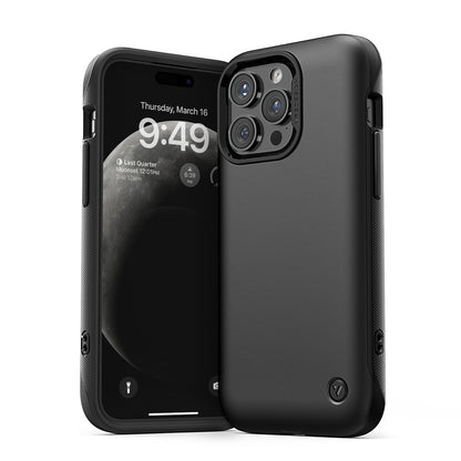 VRS Design Damda Glide Ultimate for iPhone 15 Pro Max (2023), Premium Sturdy Fully Covered Camera Lens Protection Wallet Case with Multi-functional