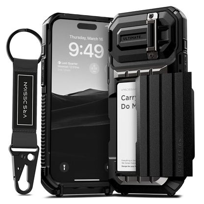 iPhone 16 Pro Max Case Damda Glide Ultimate Card Holder Wallet Case with Built in Camera Protector by VRS Design