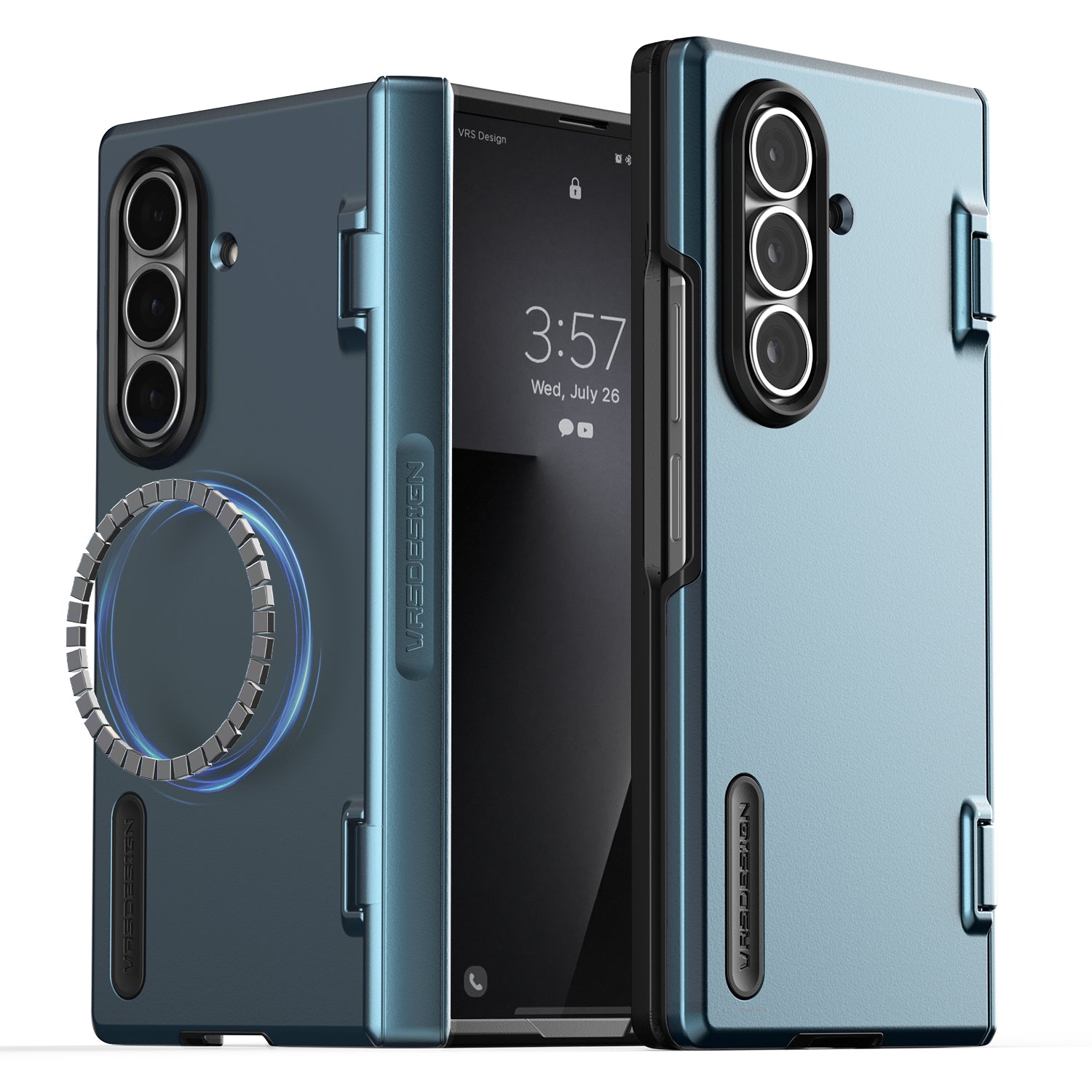 Samsung Galaxy Z Fold 7 Luxury Mobile phone cover card holder hinge protector built-in screen shield slim rugged daily carry durable case by VRS DESIGN