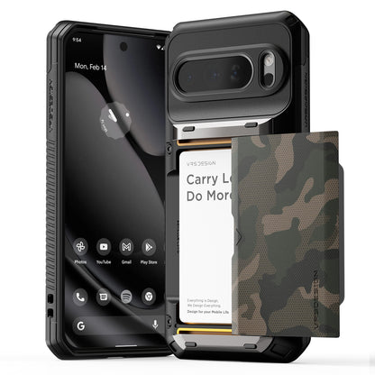 google pixel pro 10 XL Rugged case wallet card holder compartment easy carry smart cute kickstand quick convenient modern red green color cute women outdoor