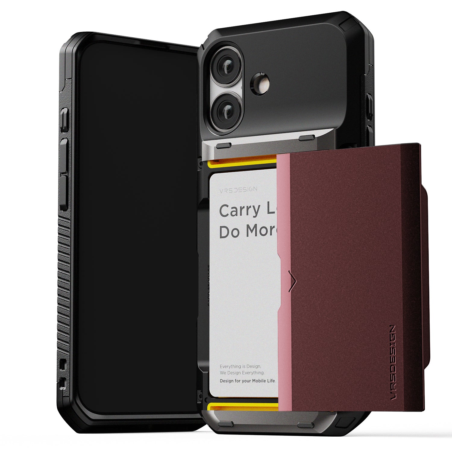 Apple iPhone 17 Luxury Mobile phone cover card holder hinge protector built-in screen shield slim rugged daily carry durable case by VRS DESIGN