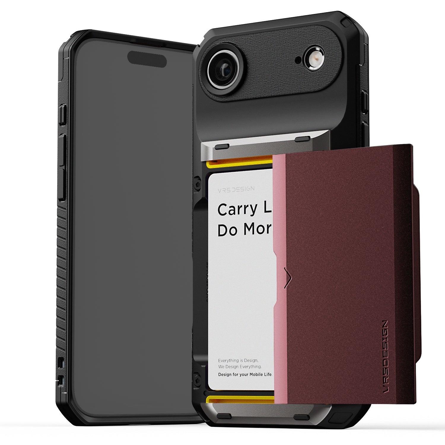 Apple iPhone 17 Luxury Mobile phone cover card holder hinge protector built-in screen shield slim rugged daily carry durable case by VRS DESIGN