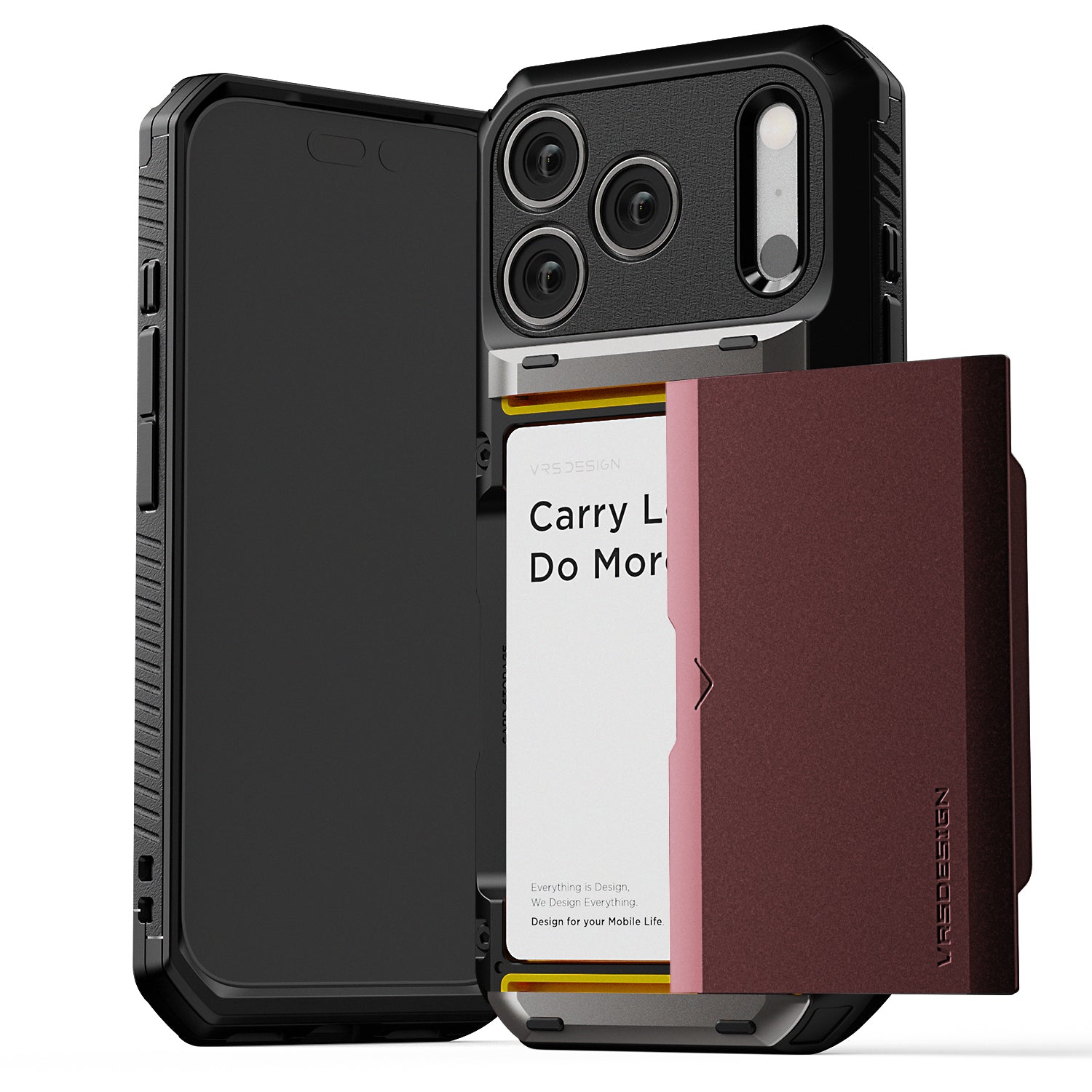 Apple iPhone 17 Luxury Mobile phone cover card holder hinge protector built-in screen shield slim rugged daily carry durable case by VRS DESIGN
