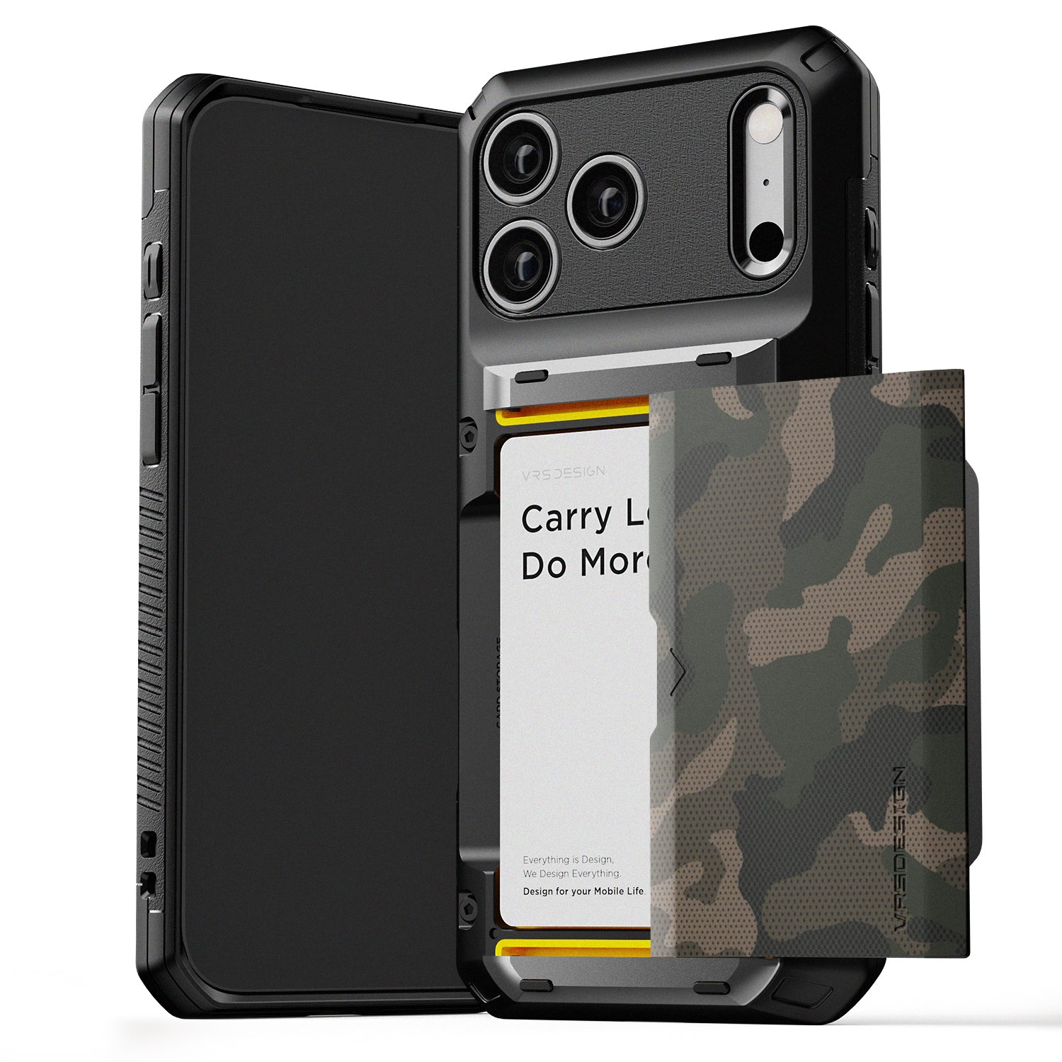 Apple iPhone 17 Luxury Mobile phone cover card holder hinge protector built-in screen shield slim rugged daily carry durable case by VRS DESIGN