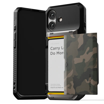 Apple iPhone 17 Luxury Mobile phone cover card holder hinge protector built-in screen shield slim rugged daily carry durable case by VRS DESIGN