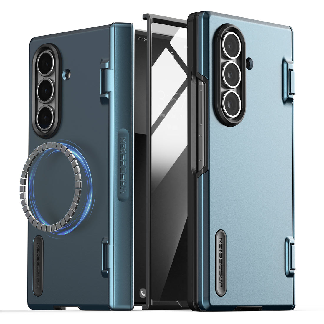 Samsung Galaxy Z Fold 7 Luxury Mobile phone cover card holder hinge protector built-in screen shield slim rugged daily carry durable case by VRS DESIGN