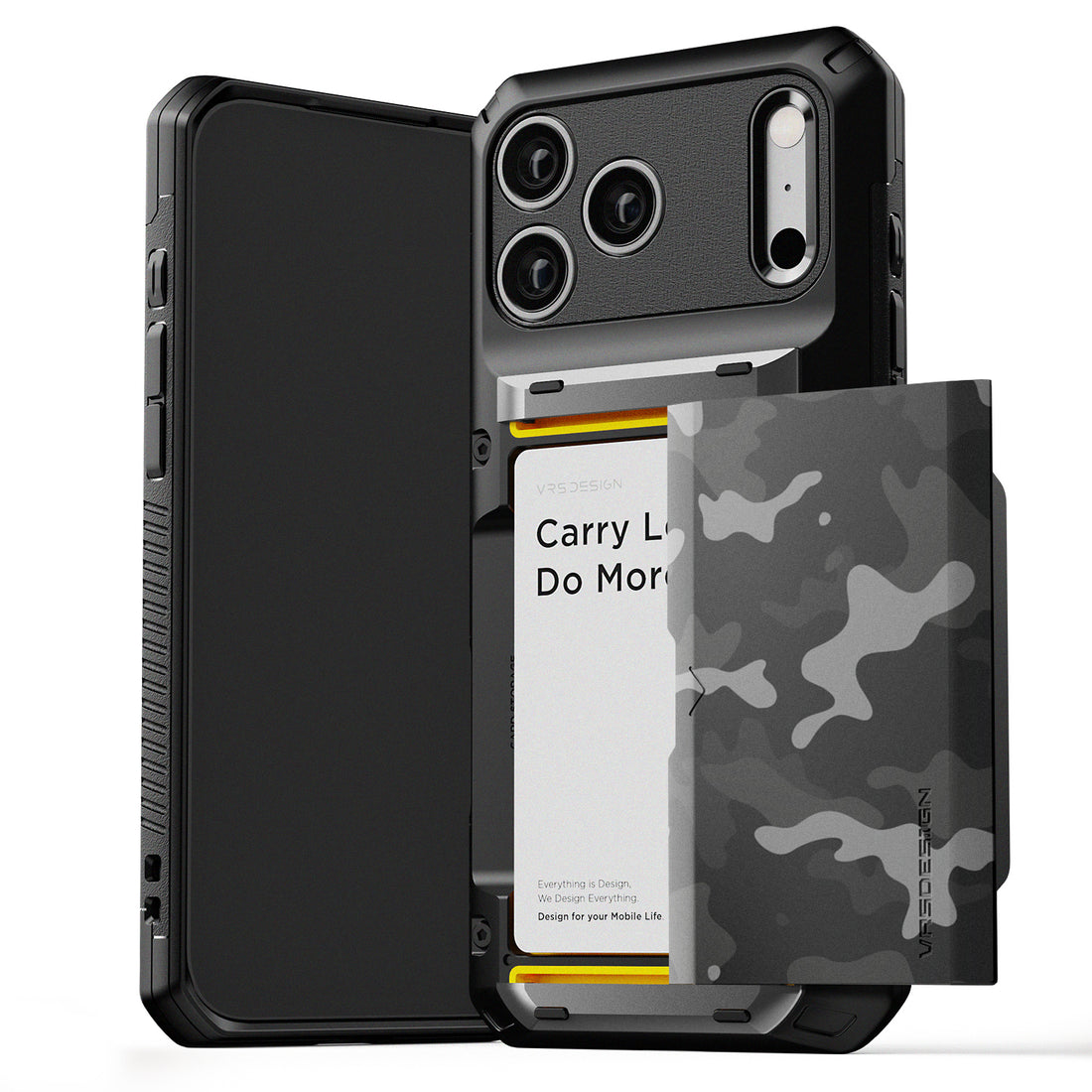 Apple iPhone 17 Luxury Mobile phone cover card holder hinge protector built-in screen shield slim rugged daily carry durable case by VRS DESIGN