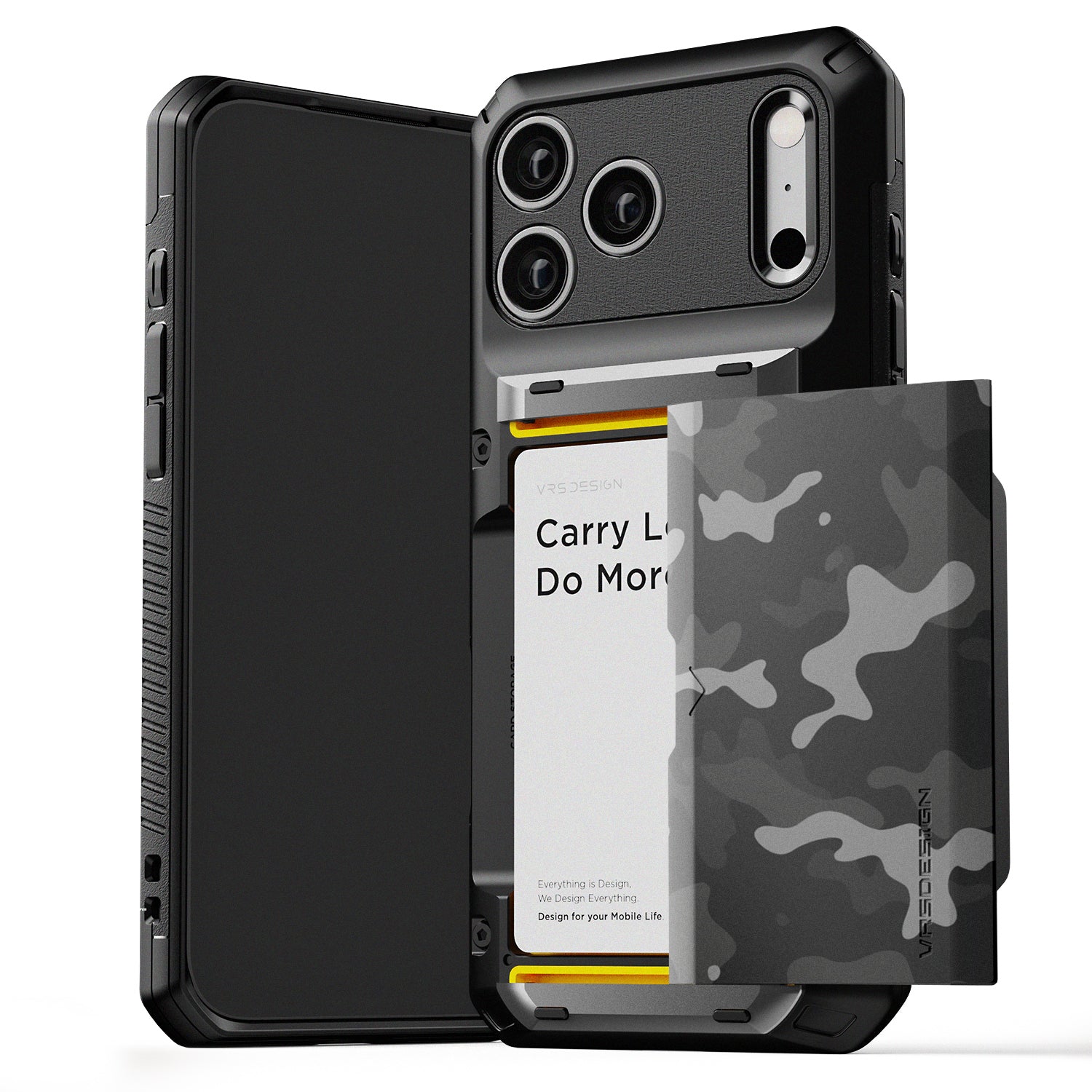 Apple iPhone 17 Luxury Mobile phone cover card holder hinge protector built-in screen shield slim rugged daily carry durable case by VRS DESIGN