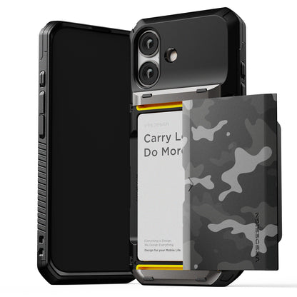 Apple iPhone 17 Luxury Mobile phone cover card holder hinge protector built-in screen shield slim rugged daily carry durable case by VRS DESIGN