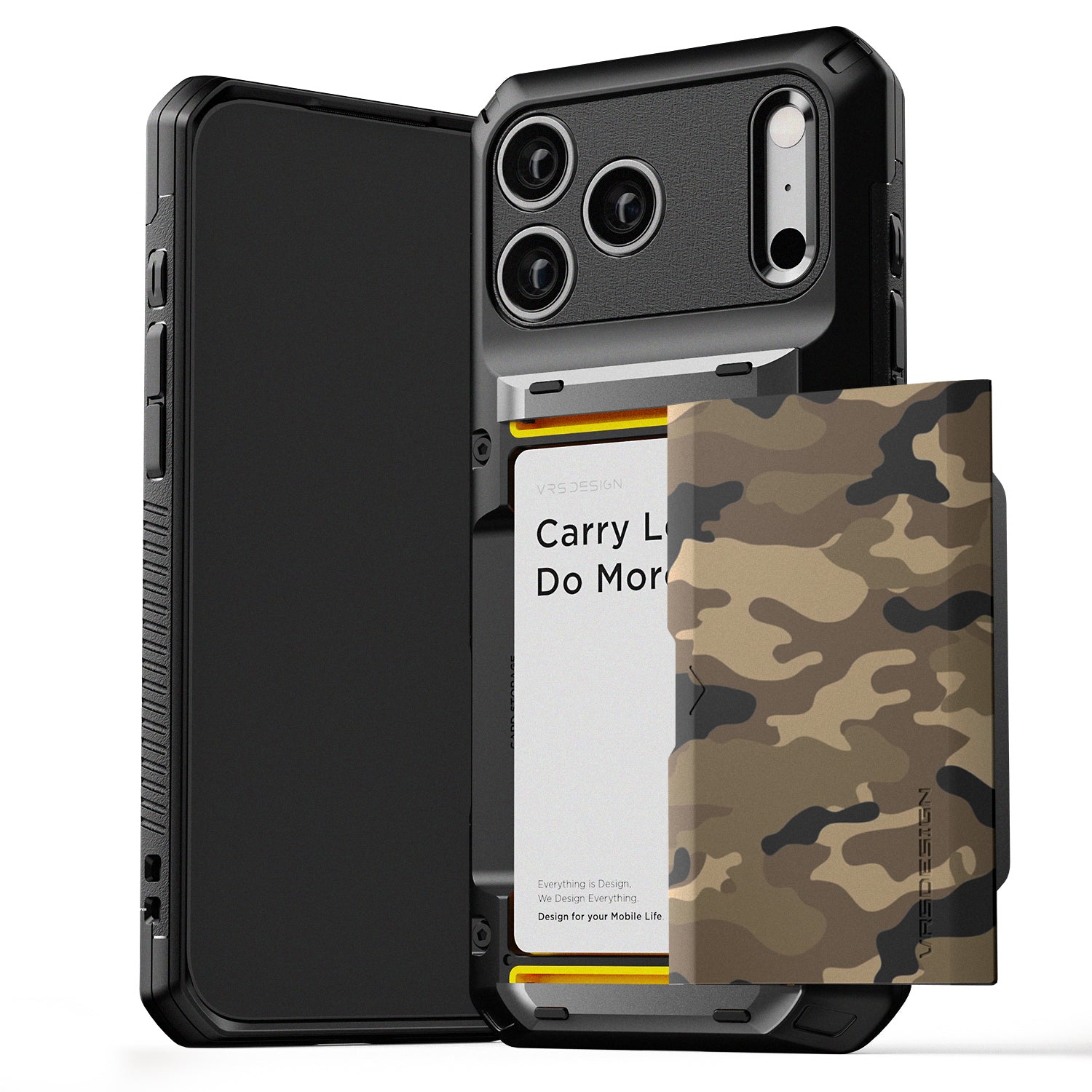 Apple iPhone 17 Luxury Mobile phone cover card holder hinge protector built-in screen shield slim rugged daily carry durable case by VRS DESIGN