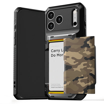 Apple iPhone 17 Luxury Mobile phone cover card holder hinge protector built-in screen shield slim rugged daily carry durable case by VRS DESIGN