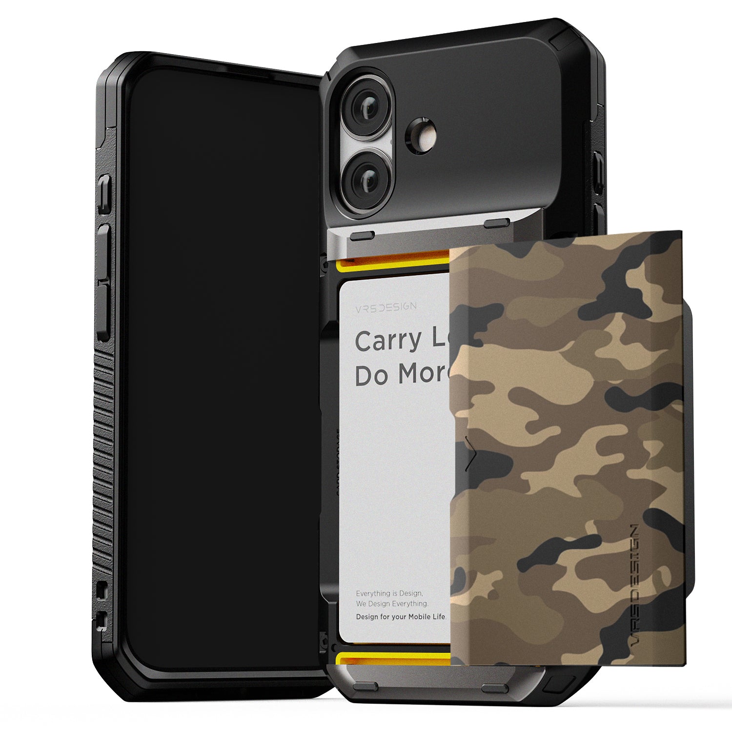 Apple iPhone 17 Luxury Mobile phone cover card holder hinge protector built-in screen shield slim rugged daily carry durable case by VRS DESIGN
