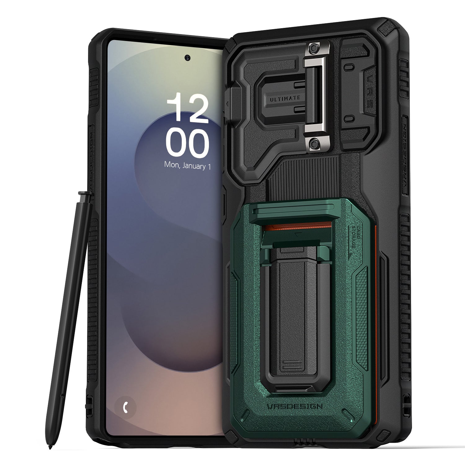 Galaxy S25 Ultra Origin Case with Card Holder Wallet and Kickstand by VRS Design Metallic Red Galaxy S25 Ultra Origin Case with Card Holder Wallet and Kickstand by VRS Design Metallic Red