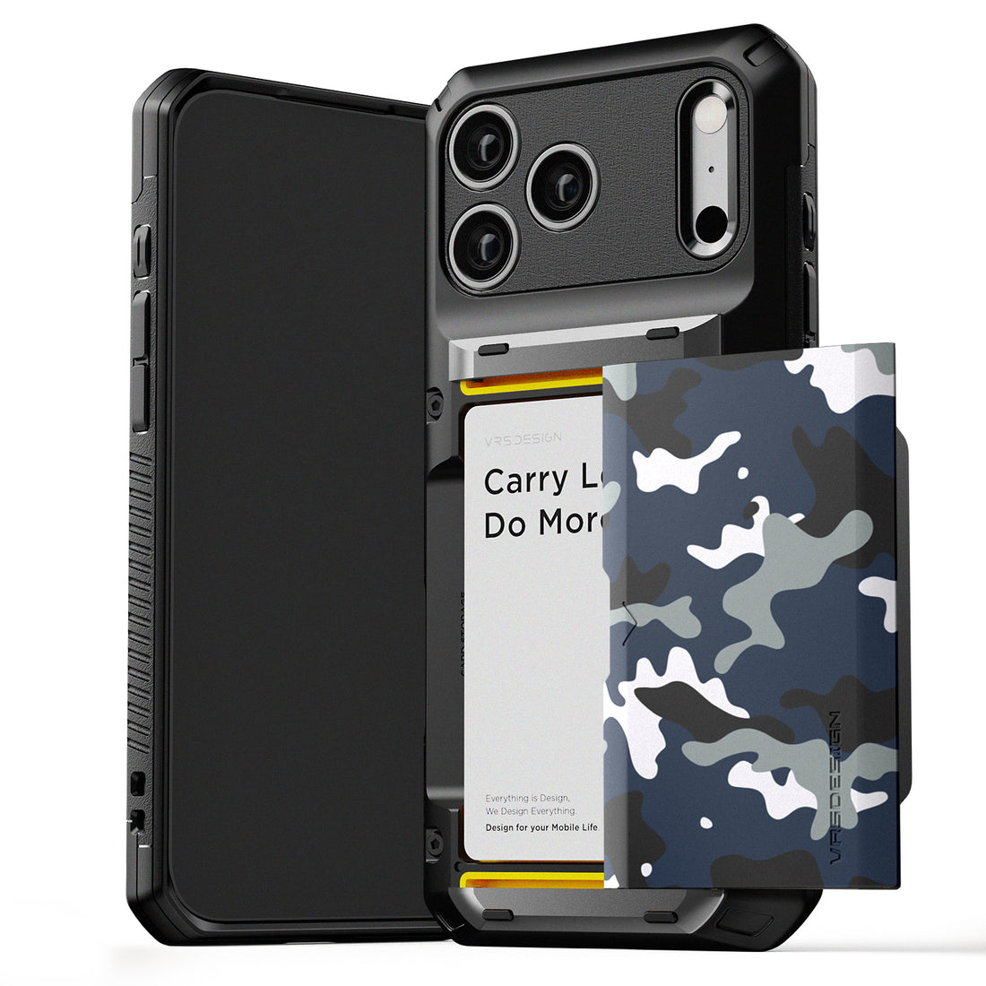 Apple iPhone 17 Luxury Mobile phone cover card holder hinge protector built-in screen shield slim rugged daily carry durable case by VRS DESIGN