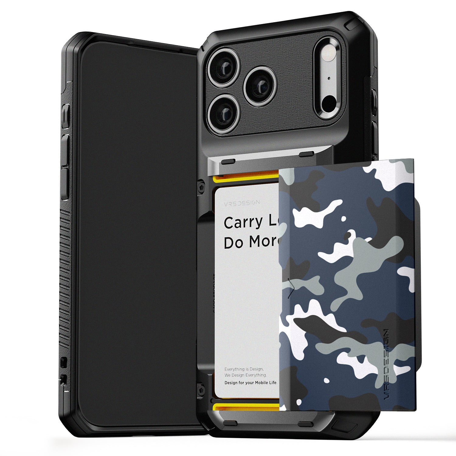 Apple iPhone 17 Luxury Mobile phone cover card holder hinge protector built-in screen shield slim rugged daily carry durable case by VRS DESIGN
