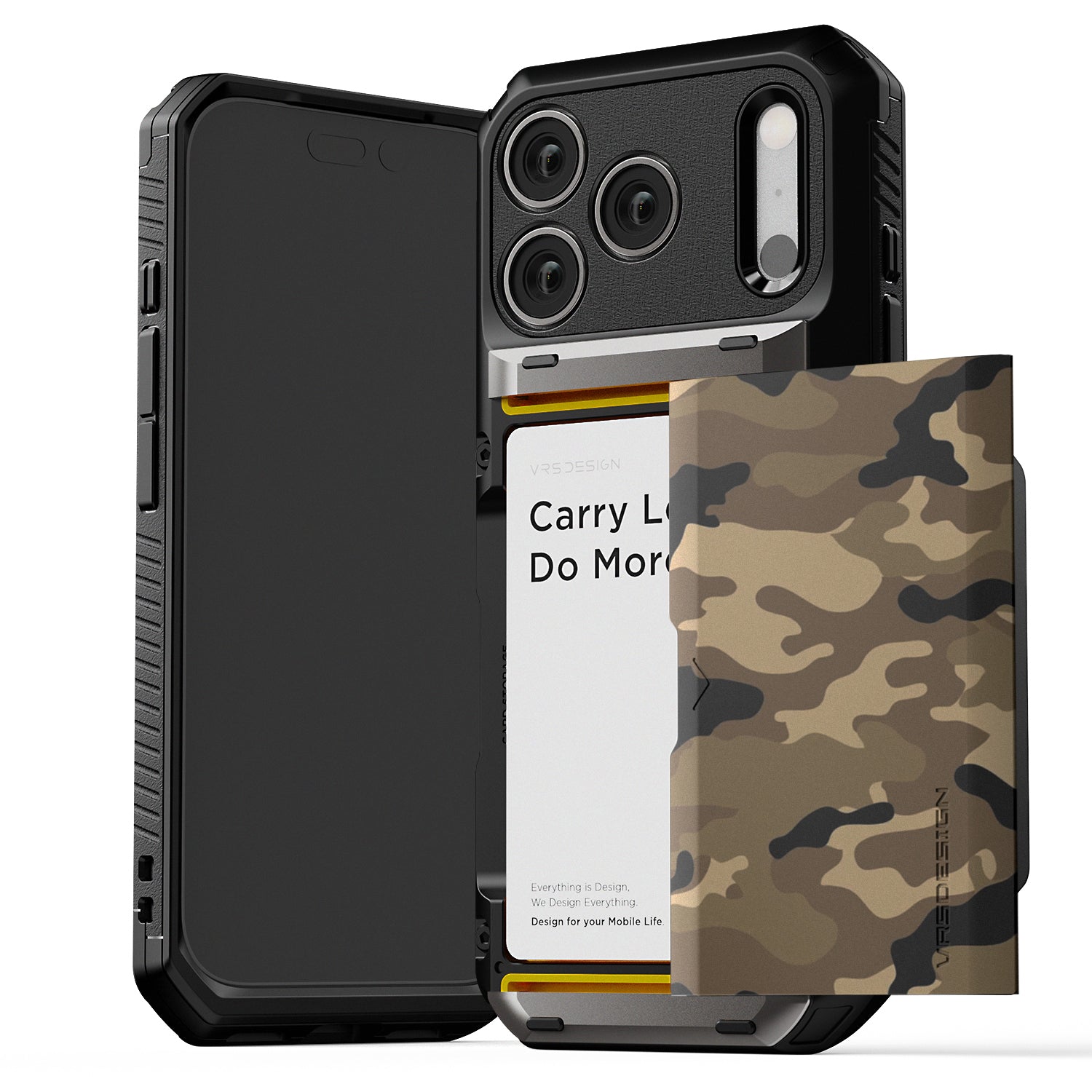 Apple iPhone 17 Luxury Mobile phone cover card holder hinge protector built-in screen shield slim rugged daily carry durable case by VRS DESIGN