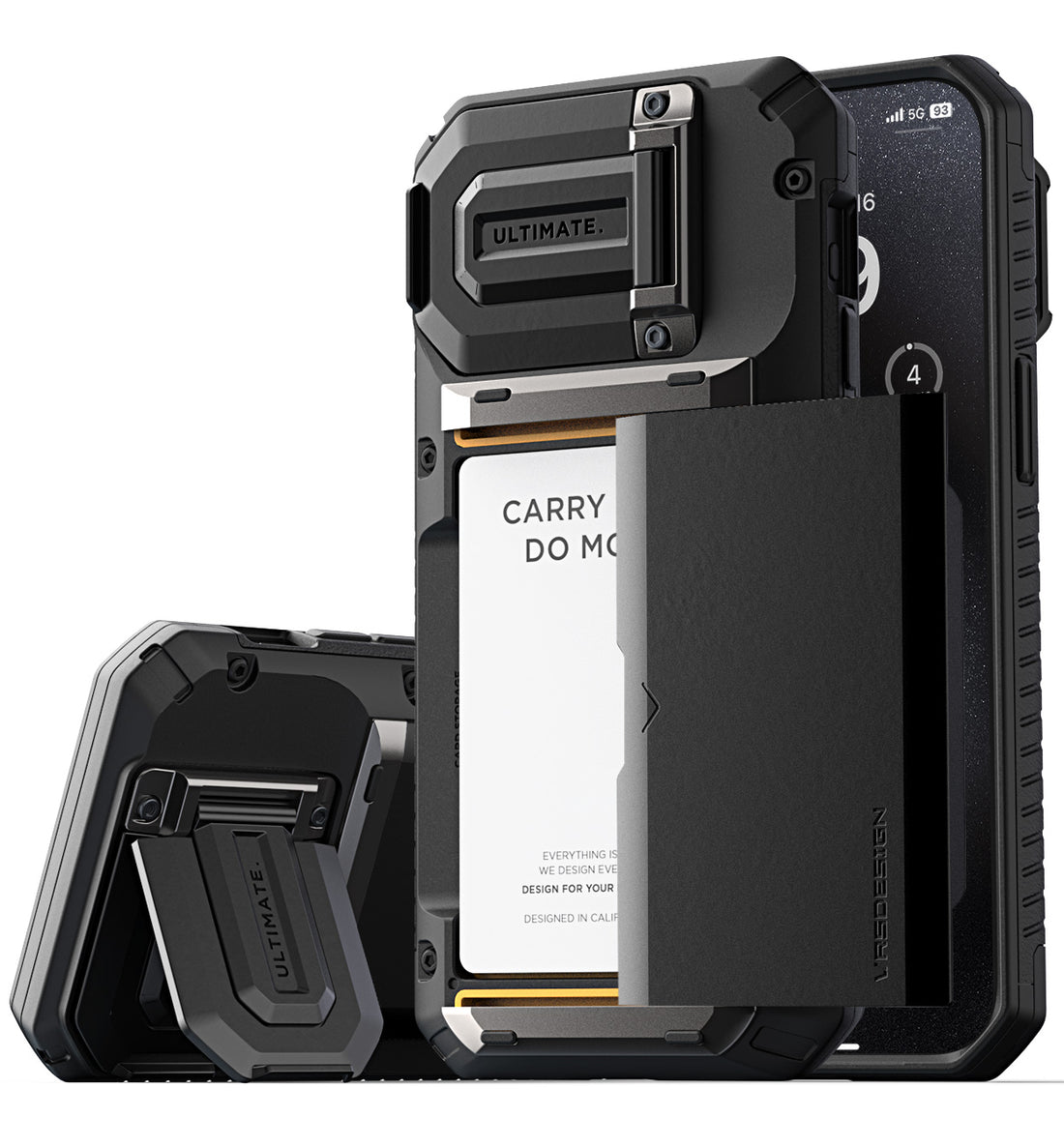 iPhone 15 Pro Max Mobile Case accessories with Card Holder Wallet by VRS Design Damda Glide DuoGuard