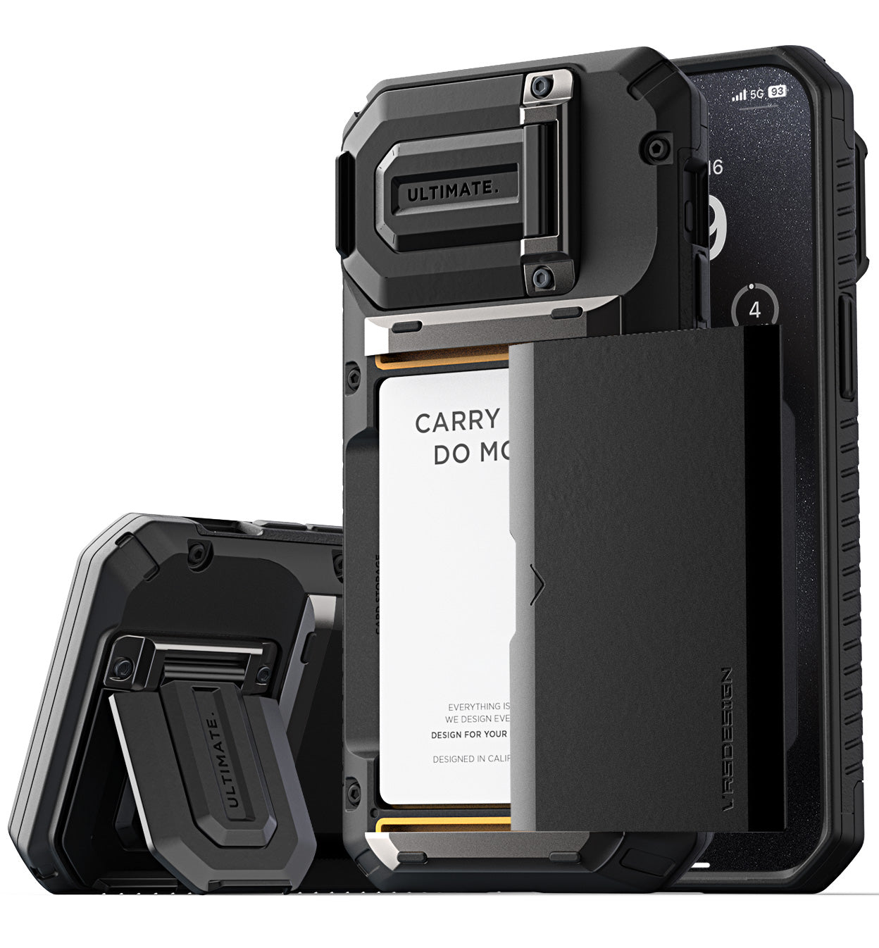 iPhone 15 Pro Max Mobile Case accessories with Card Holder Wallet by VRS Design Damda Glide DuoGuard