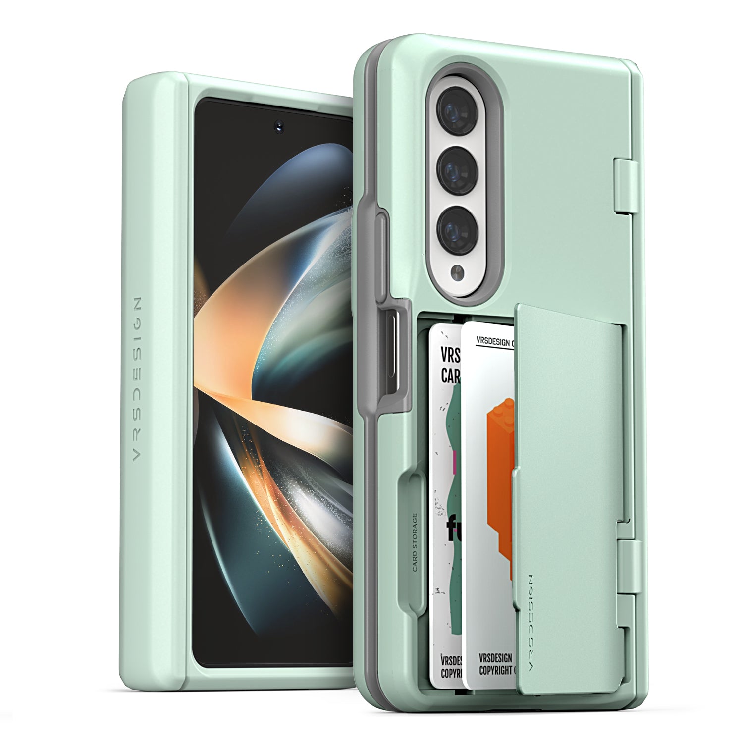 Samsung Galaxy Z Fold 4 wallet rugged case with multiple durable and convenient card slot with sleek minimalism by VRS
