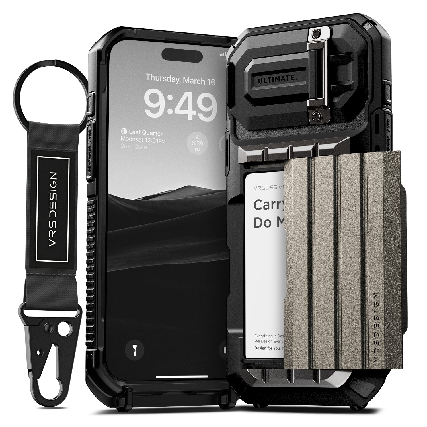 iPhone 16 Pro Max Case Damda Glide Ultimate Card Holder Wallet Case with Built in Camera Protector by VRS Design