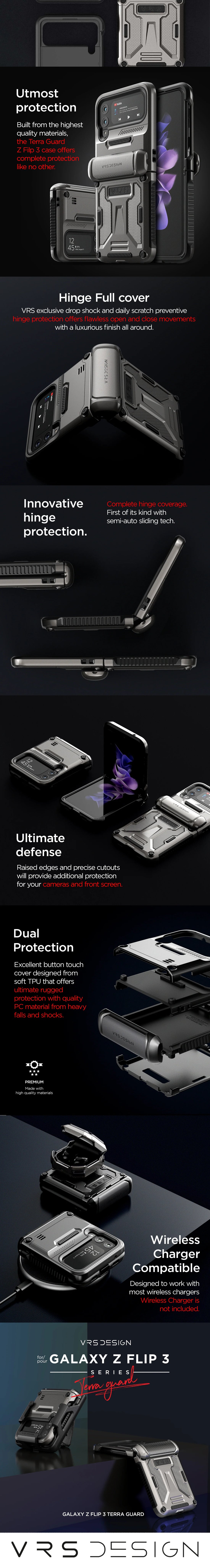 VRS Design Phone Case for Galaxy Z Flip 3 Terra Guard 