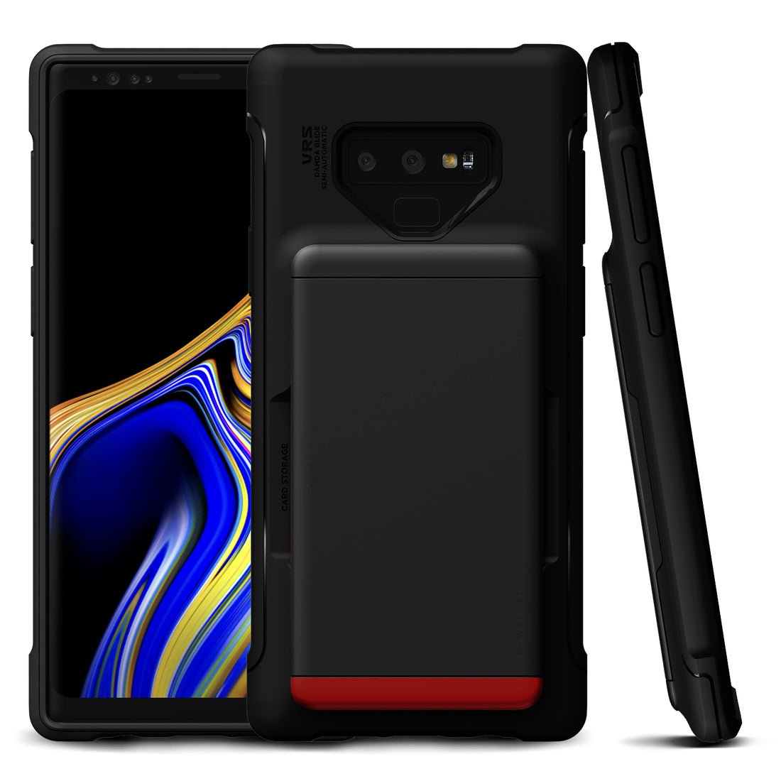 Samsung Galaxy Note 9 Plus wallet rugged case with multiple durable and convenient card slot with sleek minimalism by VRS