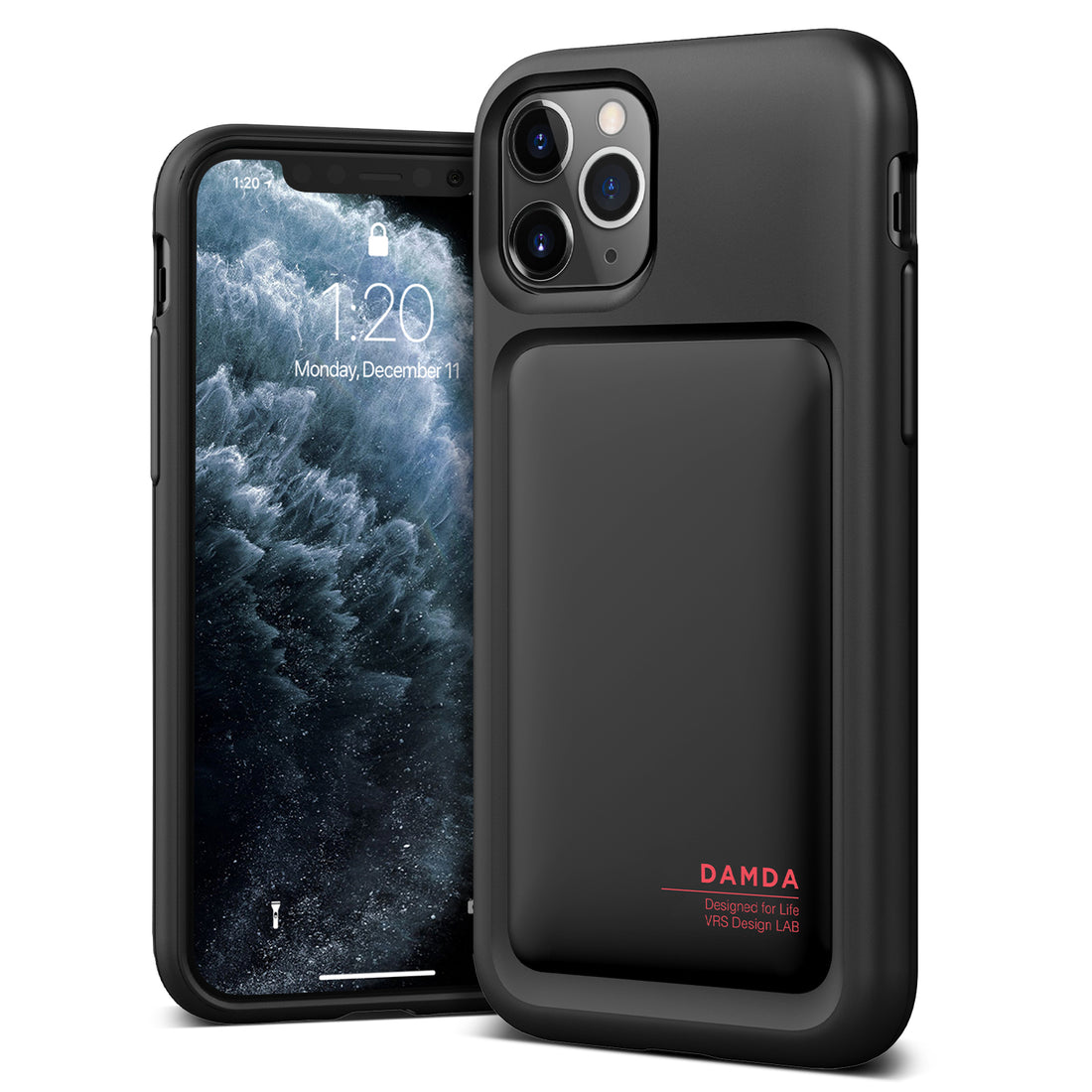 iPhone 11 Pro Case Damda High Pro Shield Matte Black High quality TPU material for extreme drop protection with shockproof.