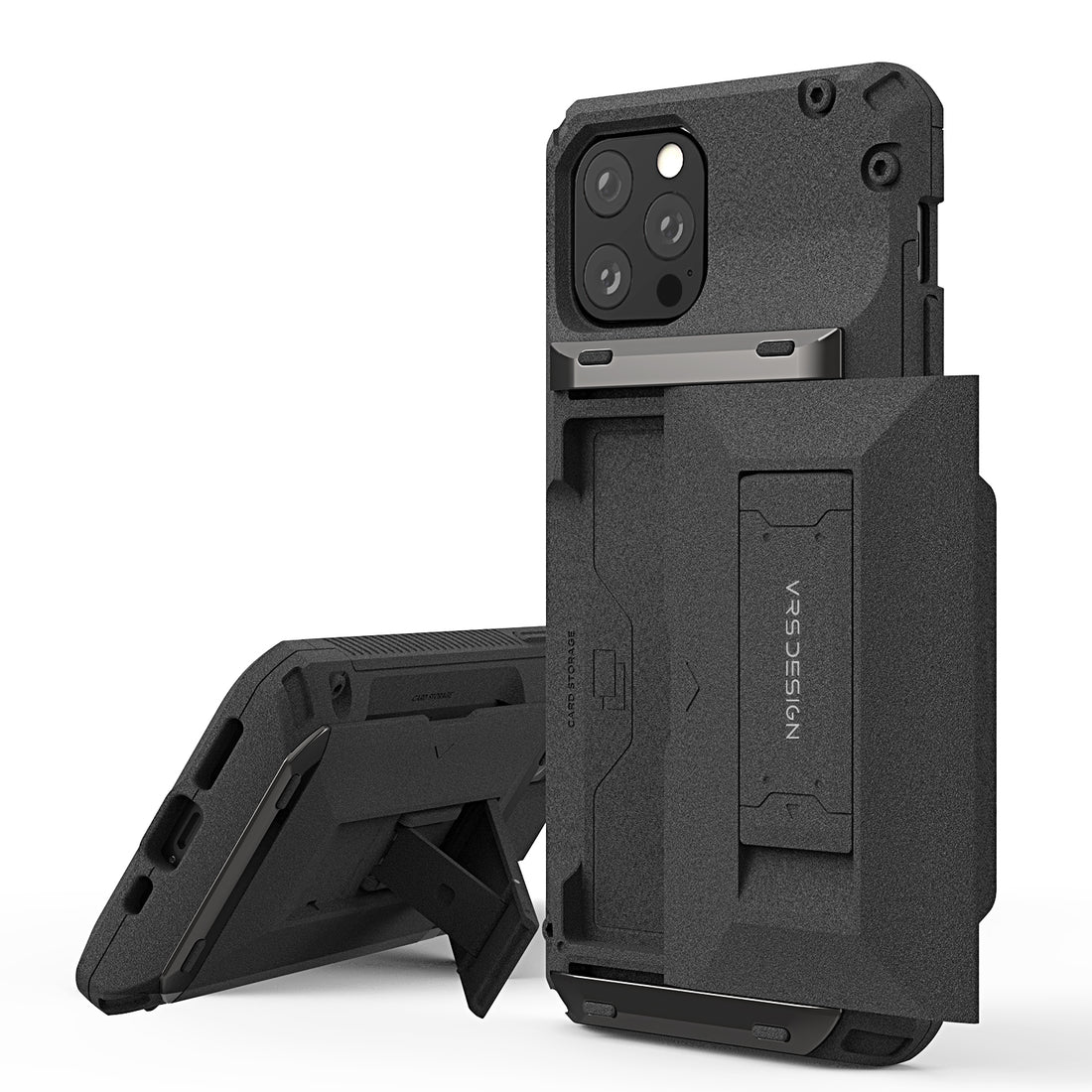 Apple 12 Pro rugged  Damda Glide Hybrid wallet case with multiple durable and convenient card slot and Kickstand with sleek minimalist look by VRS Design
