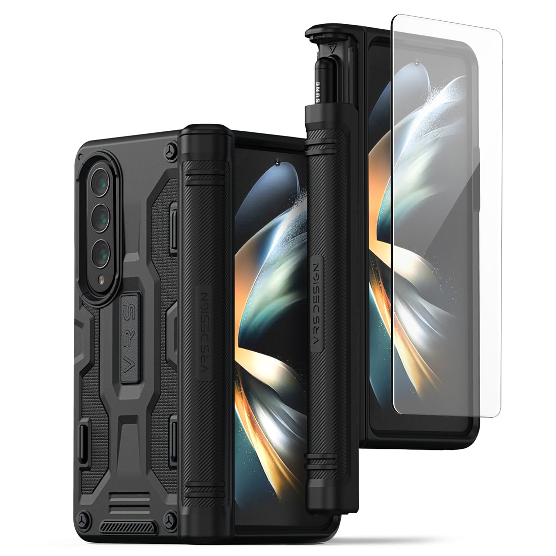 Samsung Galaxy Z Fold 4 S Pen rugged case with multiple durable and convenient card slot with sleek minimalism by VRS