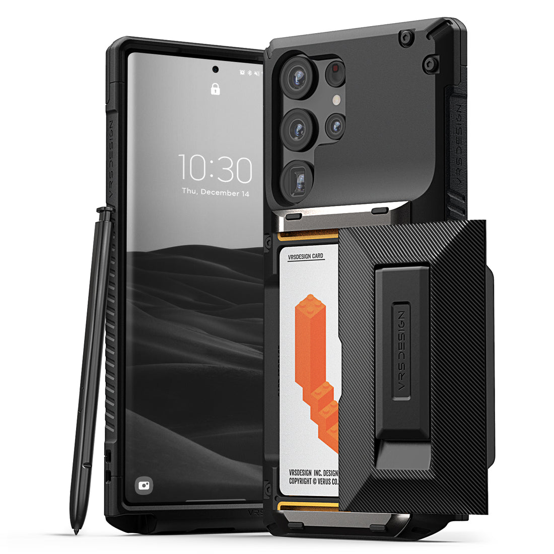 Samsung Galaxy S23 Ultra wallet rugged case with multiple durable and convenient card slot by VRS Design