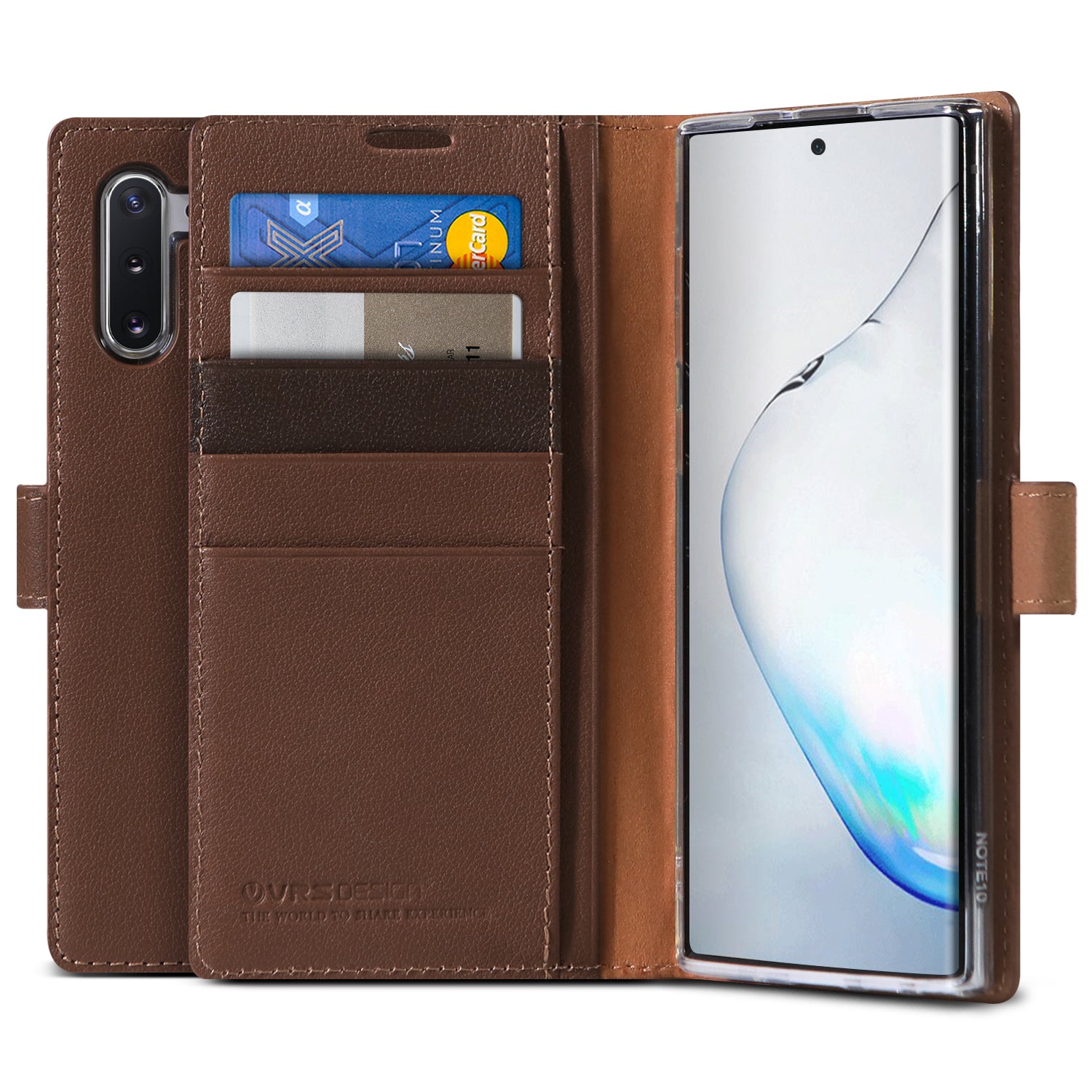 Samsung Galaxy Note 10 Plus wallet rugged case with multiple durable and convenient card slot with sleek minimalism by VRS