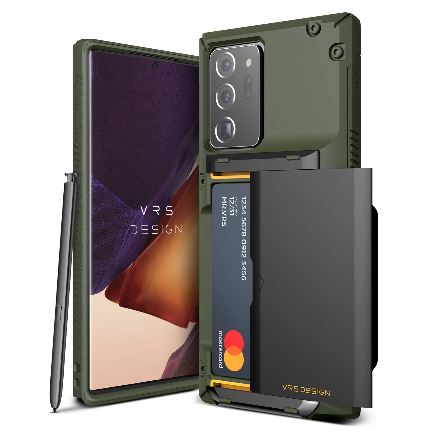 Samsung Galaxy Note 20 Plus wallet rugged case with multiple durable and convenient card slot with sleek minimalism by VRS