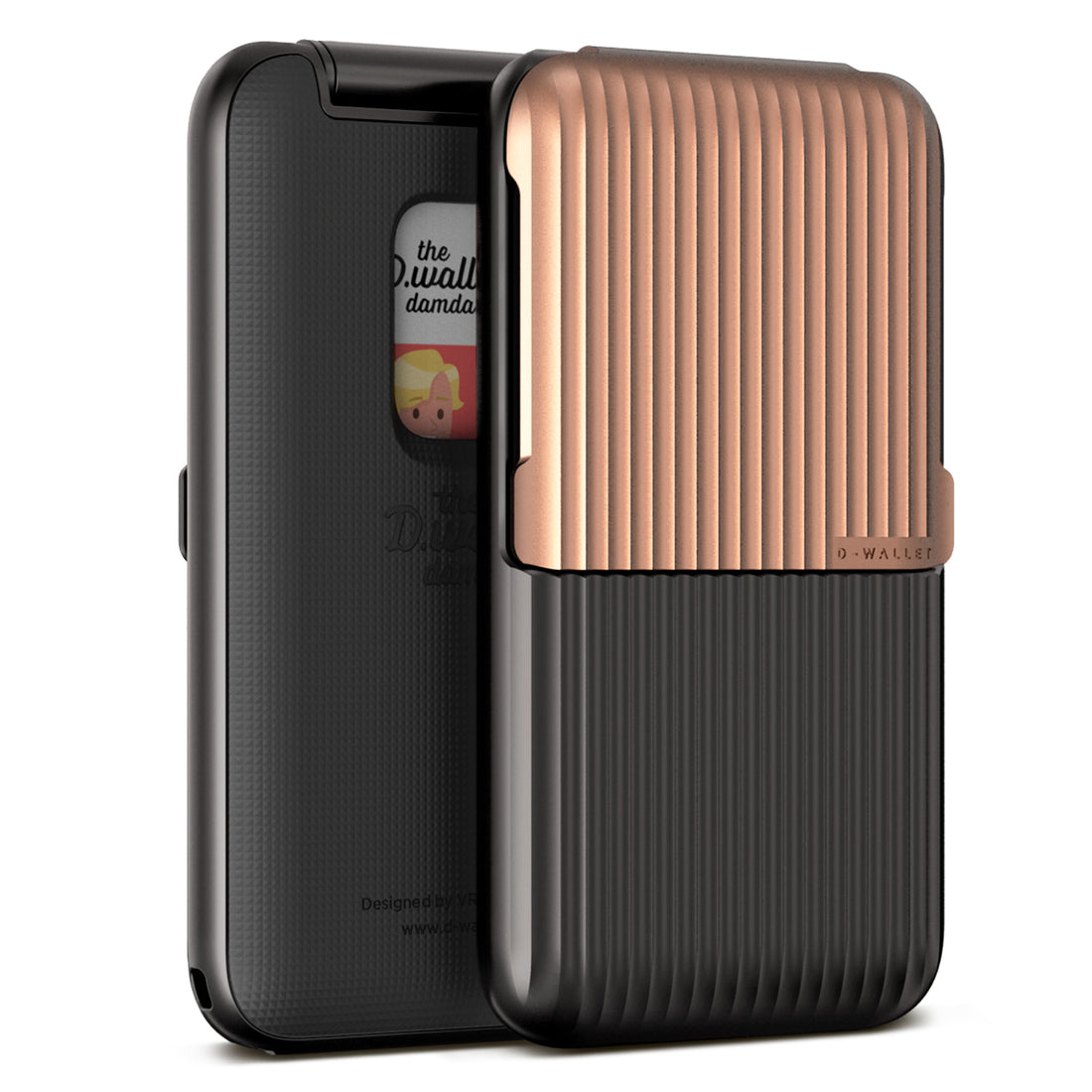 Stylish functional modern wallet with a luxurious finish for Apple iPhone, Samsung Galaxy or Google Pixel case by VRS DESIGN
