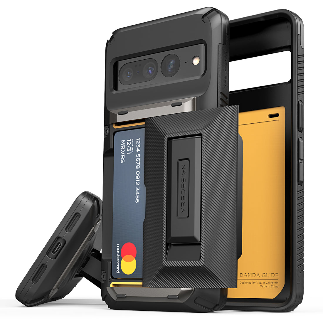 Google Pixel 7 Pro rugged Glide wallet case with multiple durable and convenient card slot with sleek minimalist look by VRS