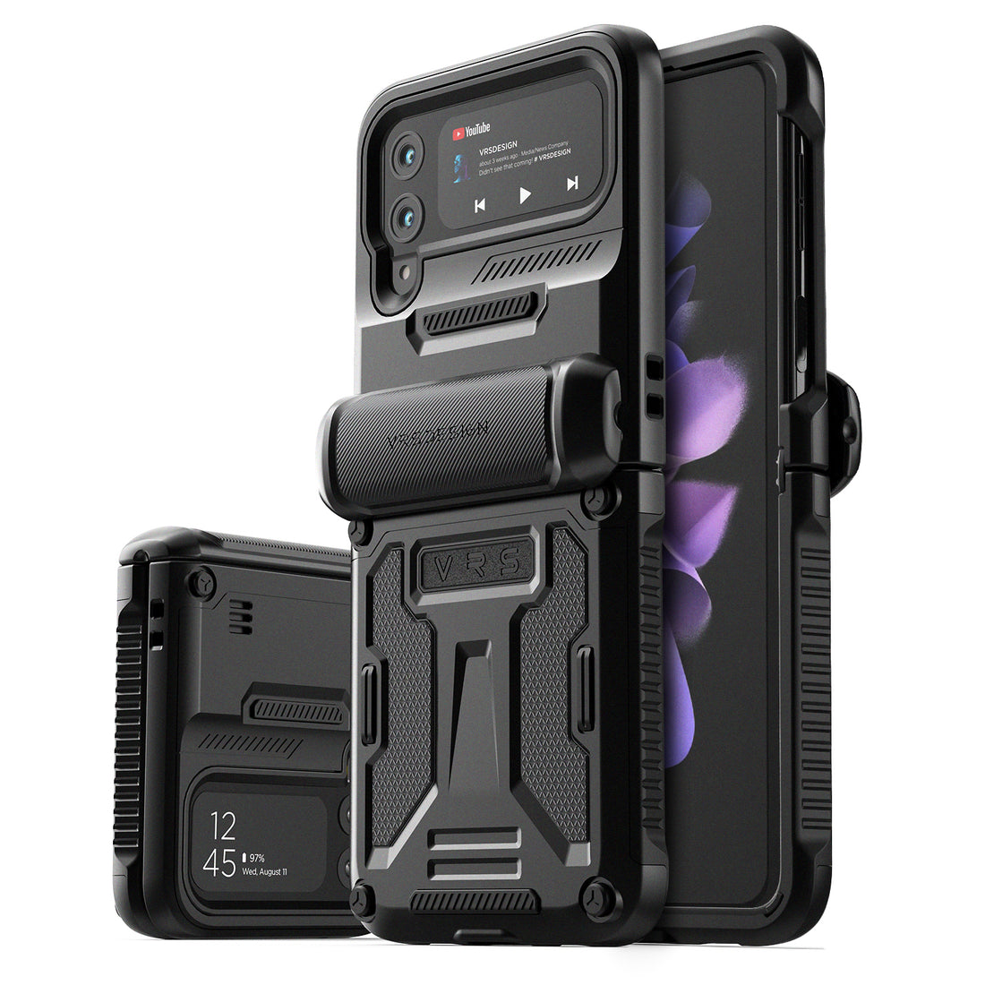 Samsung Galaxy Z Flip rugged slim multi clip case with durable and convenient holster and minimalist protection by VRS