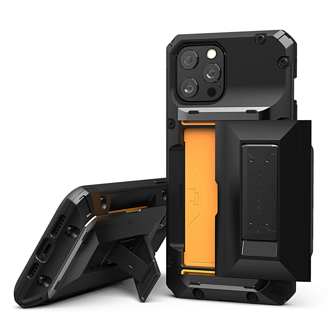 iPhone 12 Pro Max rugged Damda Glide Hybrid wallet case with multiple durable and convenient card slot and Kickstand with sleek minimalist look by VRS Design
