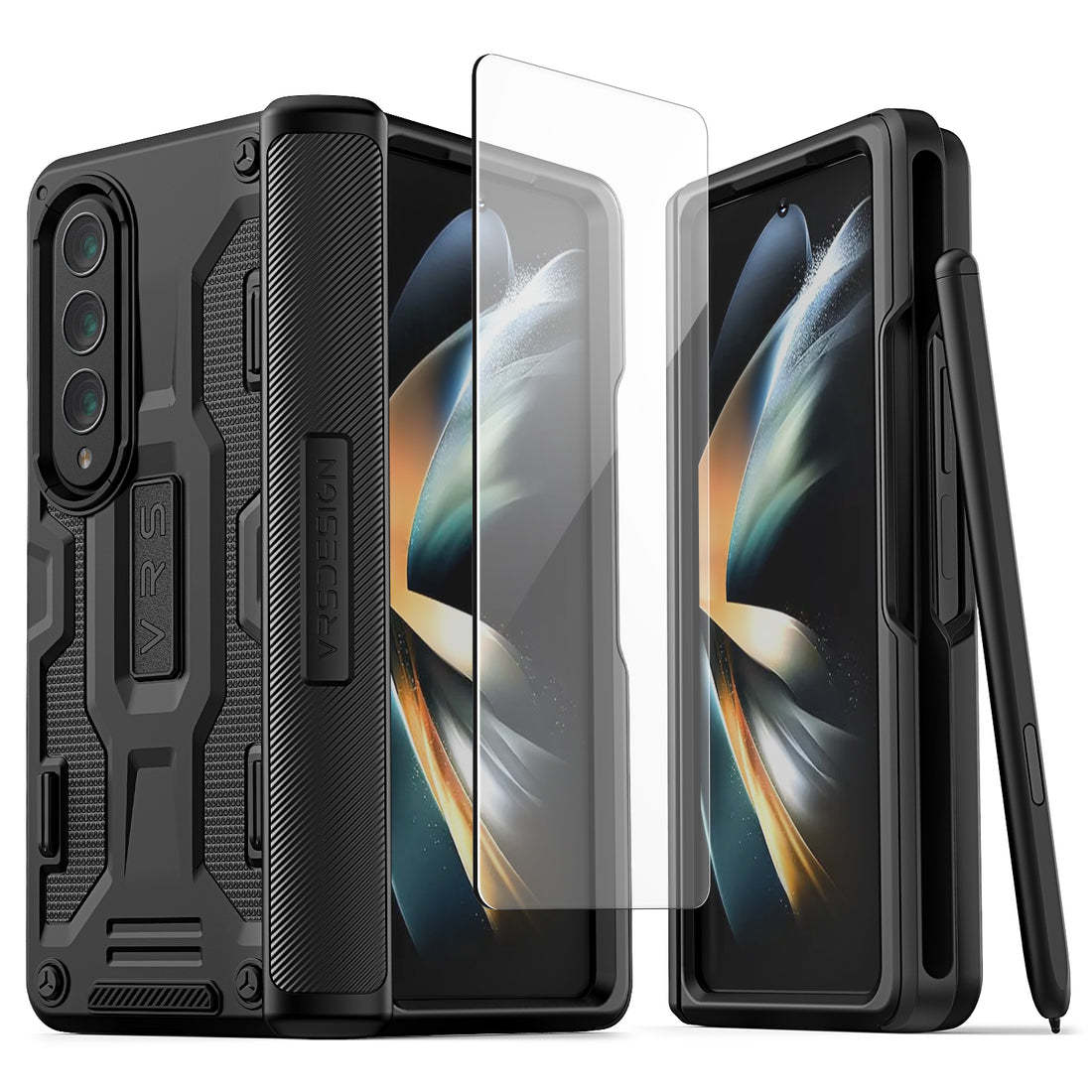 Samsung Galaxy Z Fold 4 S Pen rugged case with multiple durable and convenient card slot with sleek minimalism by VRS