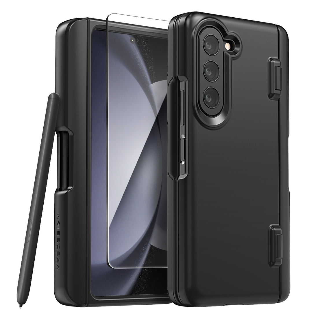 Samsung Galaxy Z Fold 5 slim rugged case multiple durable convenience card wallet storage sleek design minimalist modern women color perfect