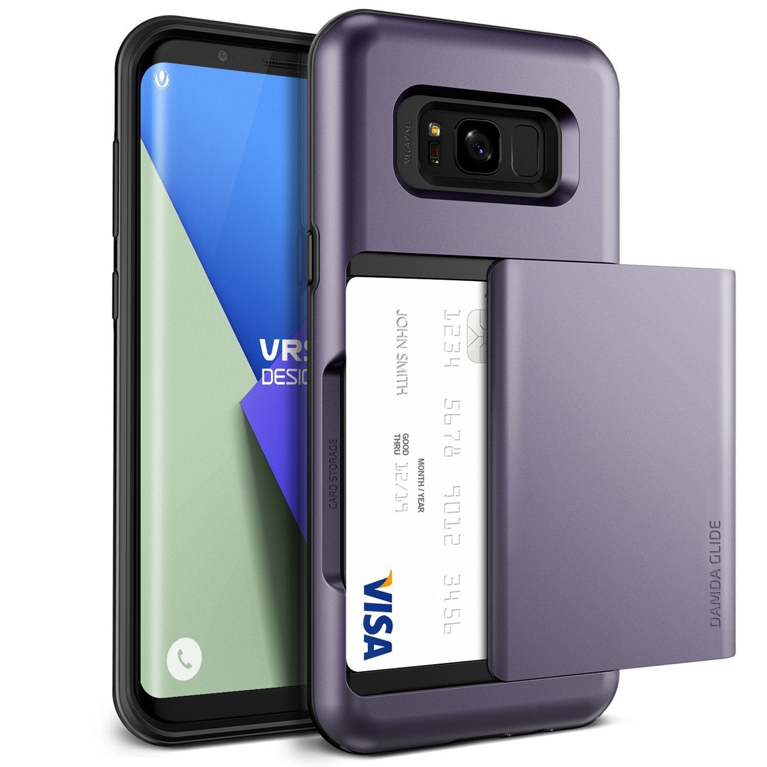 Samsung Galaxy S8 wallet rugged case with multiple durable and convenient card slot with sleek minimalism by VRS