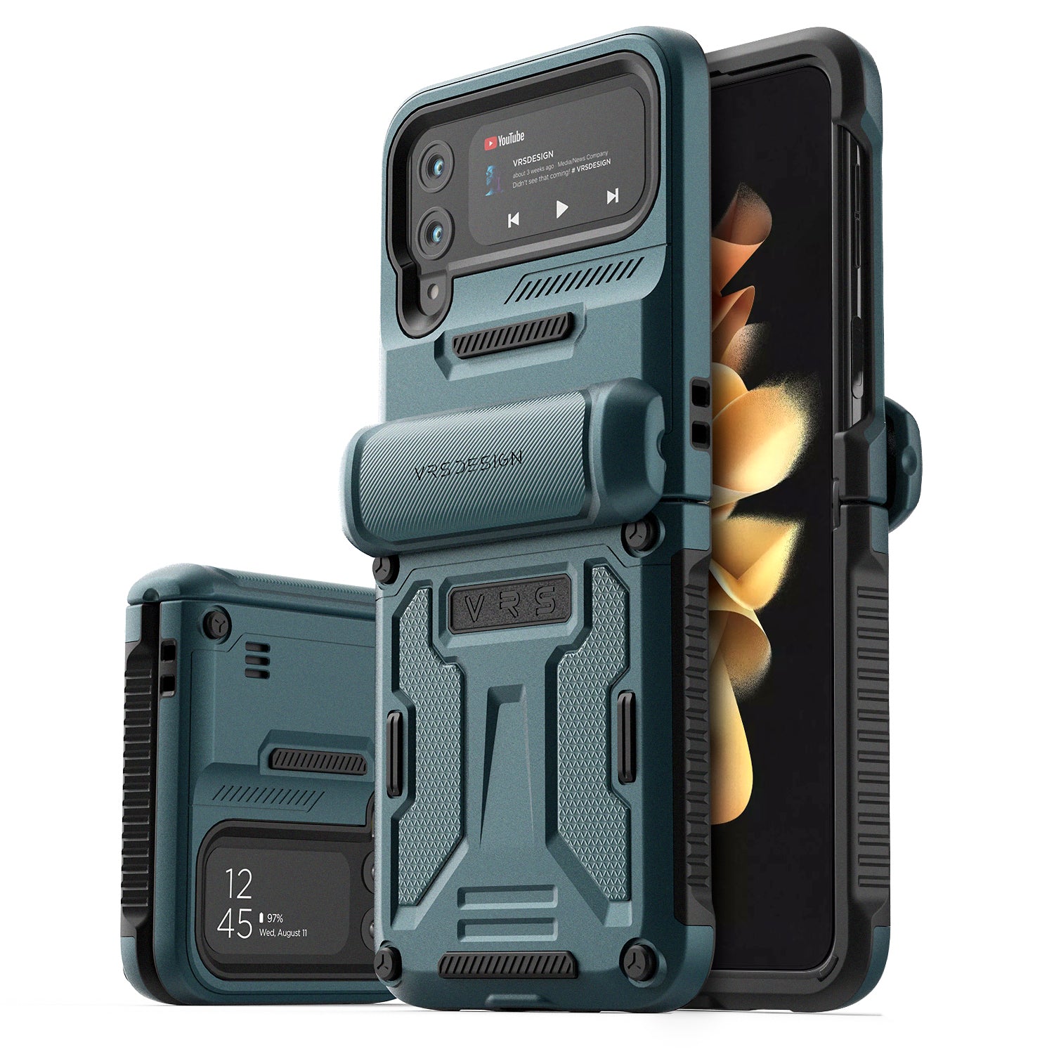 Samsung Galaxy Z Flip rugged slim multi clip case with durable and convenient holster and minimalist protection by VRS