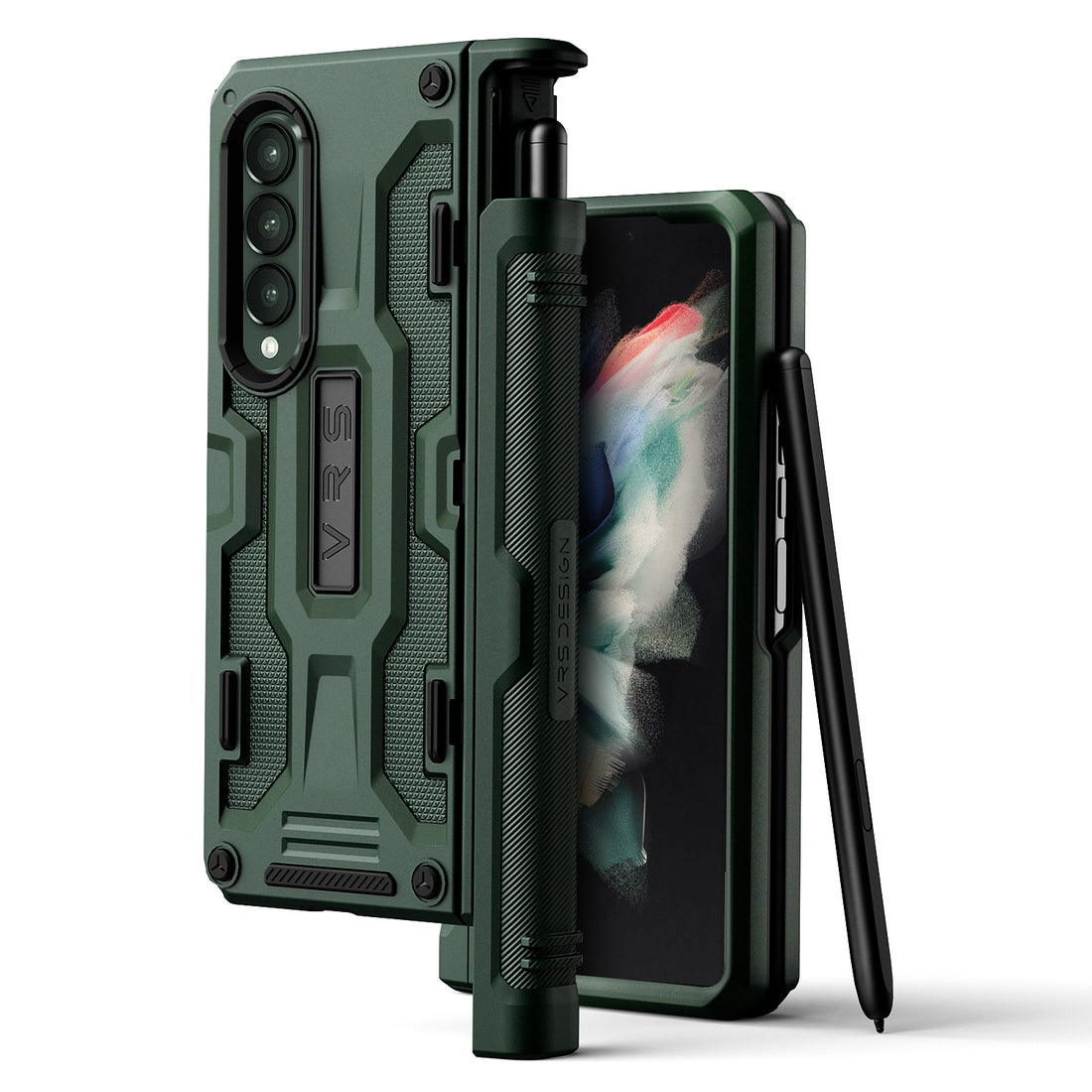Samsung Galaxy Z Fold 3 wallet rugged case with multiple durable and convenient card slot with sleek minimalism by VRS