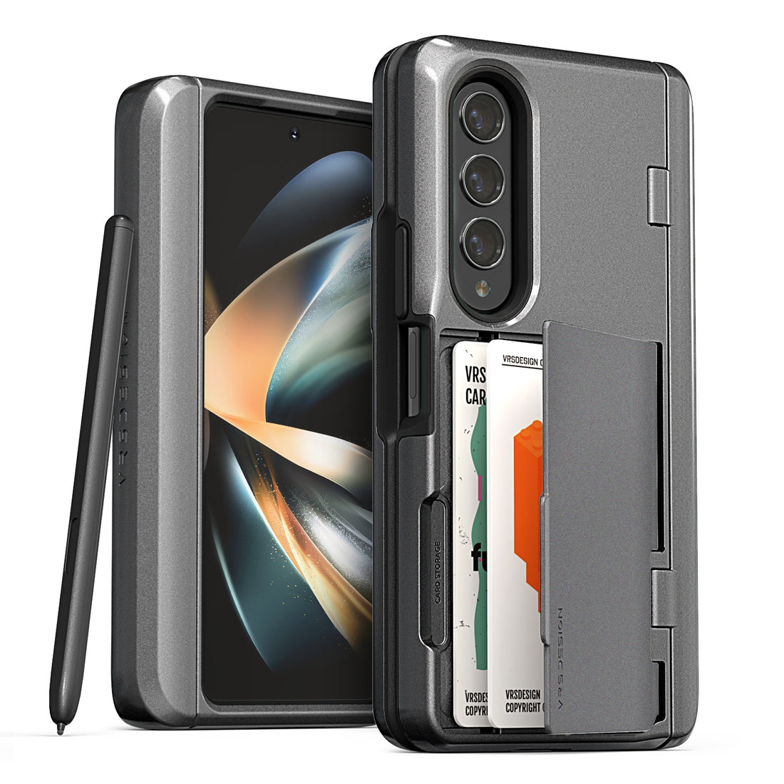 Samsung Galaxy Z Fold 4 wallet rugged case with multiple durable and convenient card slot with sleek minimalism by VRS