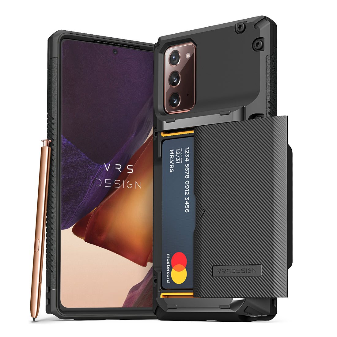 Samsung Galaxy Note 20 Plus wallet rugged case with multiple durable and convenient card slot with sleek minimalism by VRS