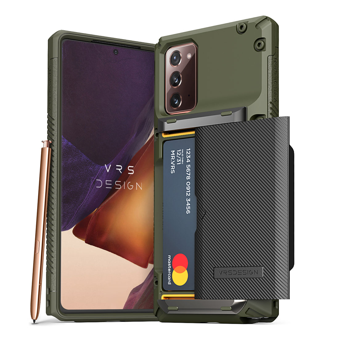 Samsung Galaxy Note 20 Plus wallet rugged case with multiple durable and convenient card slot with sleek minimalism by VRS