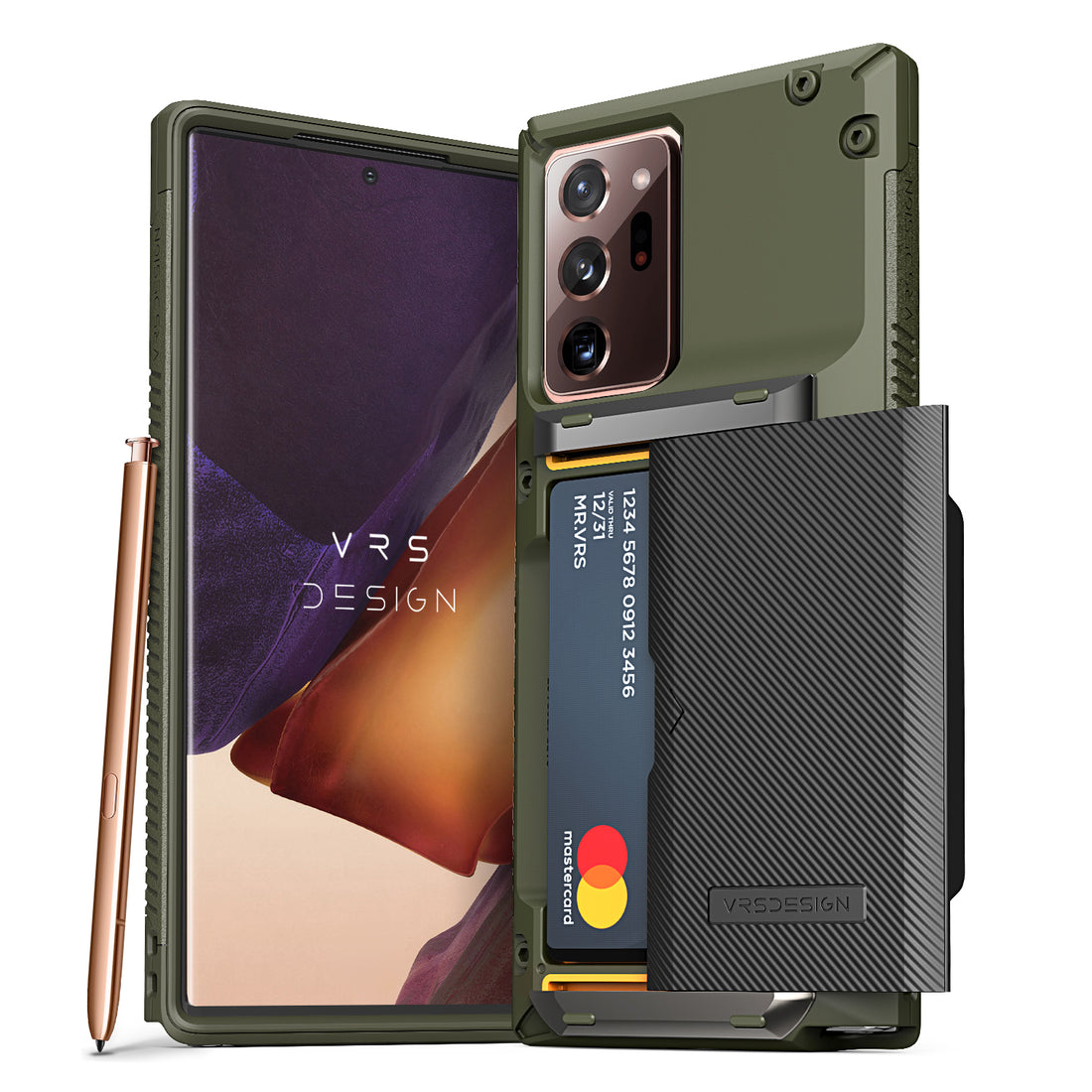 Samsung Galaxy Note 20 Plus wallet rugged case with multiple durable and convenient card slot with sleek minimalism by VRS