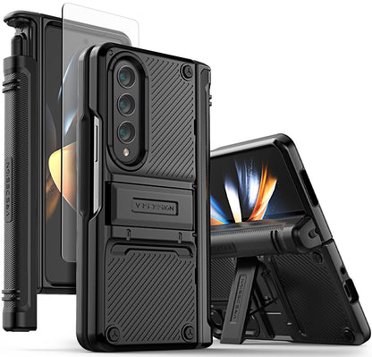 For Samsung Galaxy Z Fold 4 Case With S Pen Holder Wrist Strap