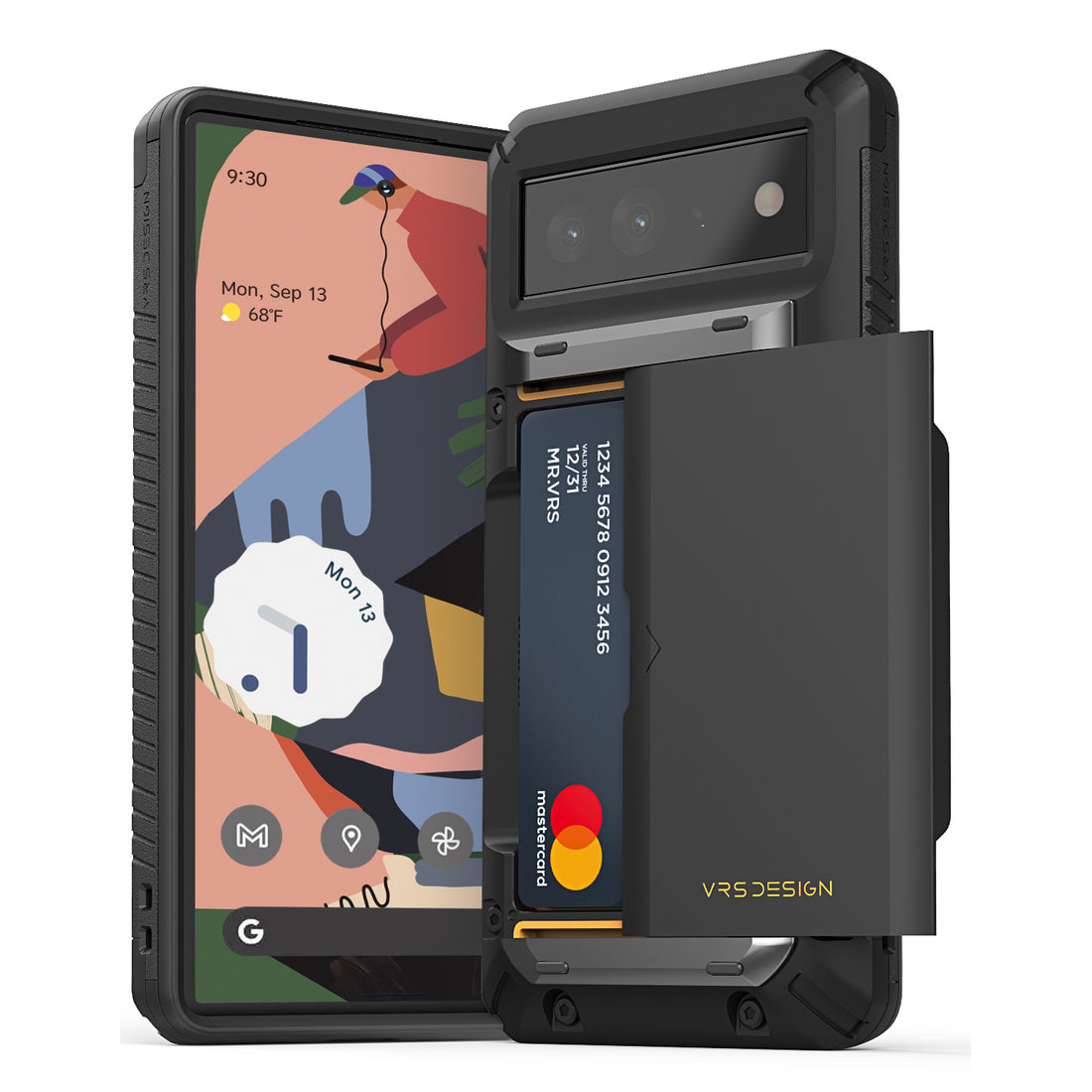 Google Pixel 6 Pro rugged Glide wallet case with multiple durable and convenient card slot with sleek minimalist look by VRS